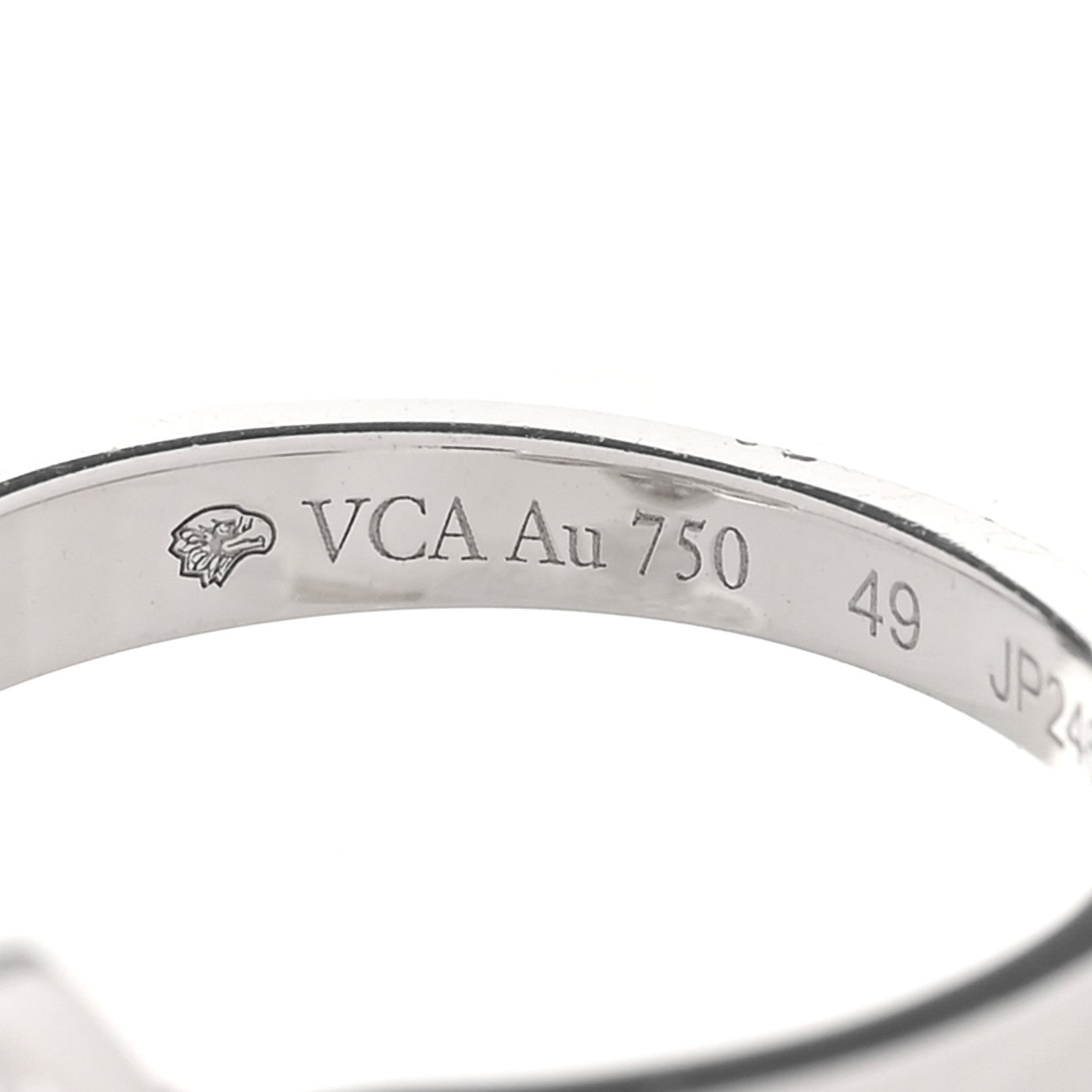 Van Cleef & Arpels 18K White Gold Diamond Small Frivole Ring 49 5 4 of 6