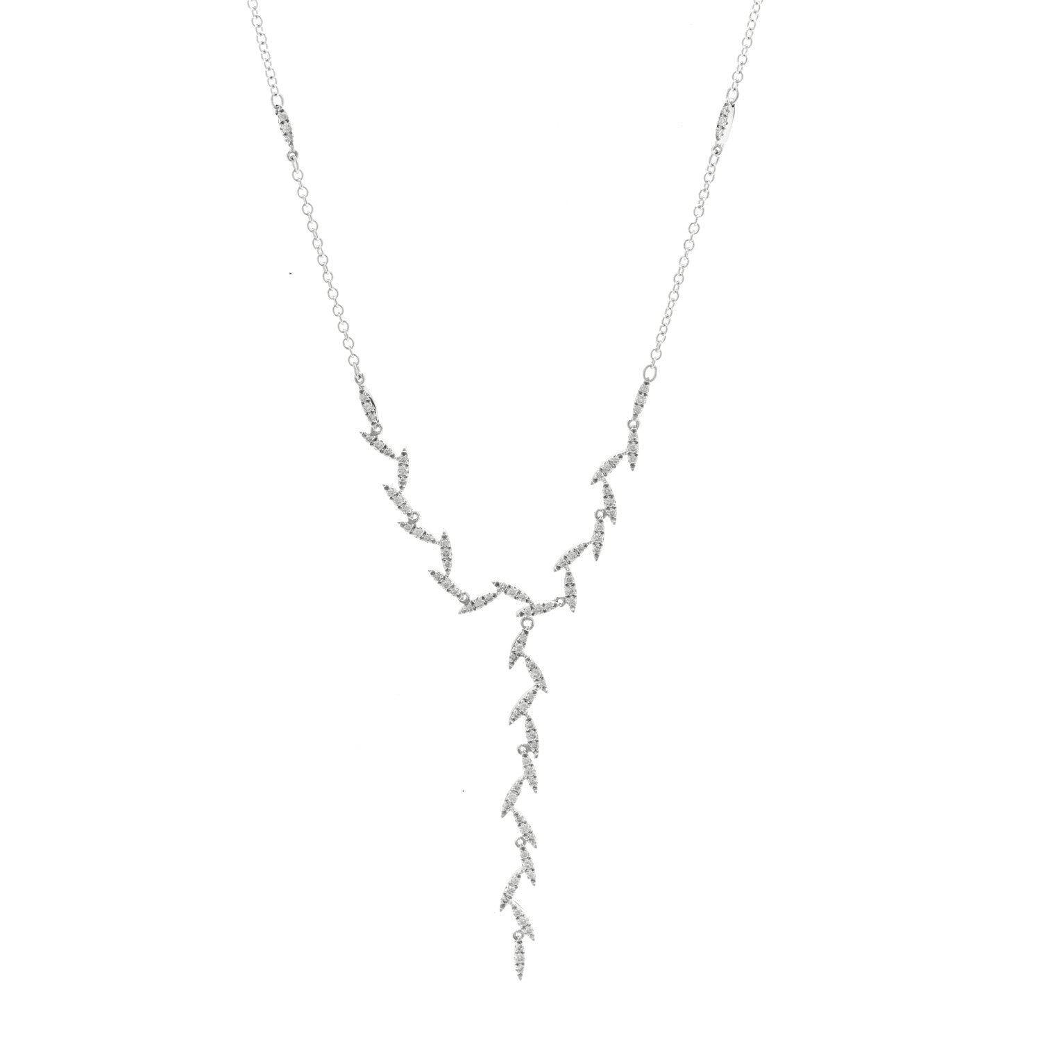 Roberto Coin 18K White Gold Diamond Y Necklace 1 of 5