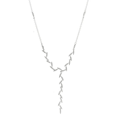 Roberto Coin 18K White Gold Diamond Y Necklace 1 of 5