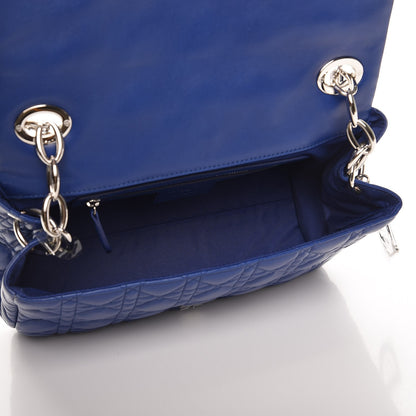 Christian Dior Lambskin Cannage Soft Flap Bag Blue 5 of 7