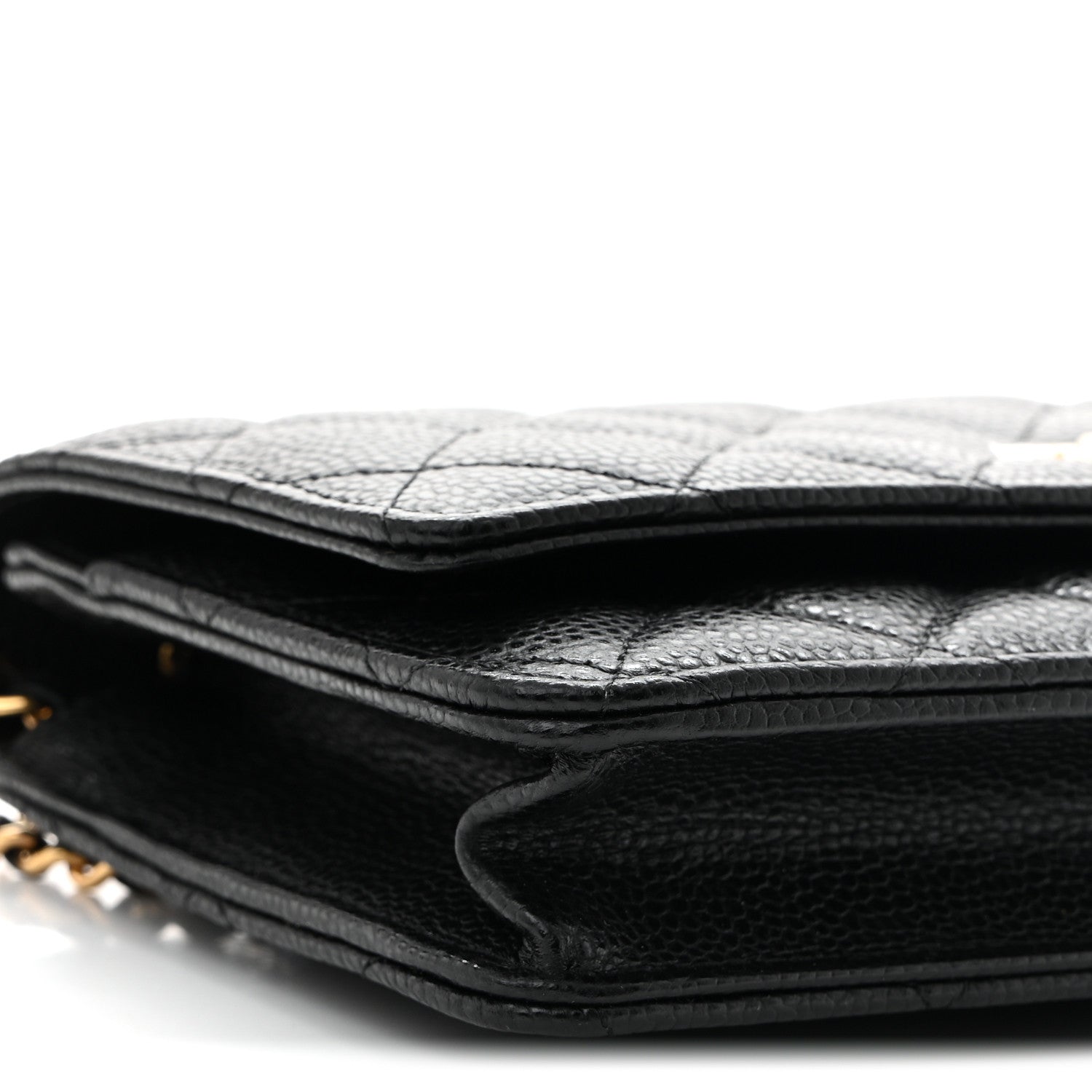 Chanel Caviar Quilted CC Turnlock Wallet On Chain WOC Black 10 of 12