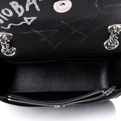 Balenciaga Veau Graffiti S BB Round Shoulder Bag Black White 5 of 9