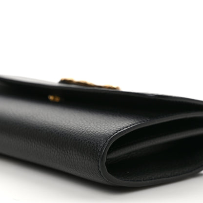Versace Grained Calfskin Virtus Wallet On Chain Black 8 of 8
