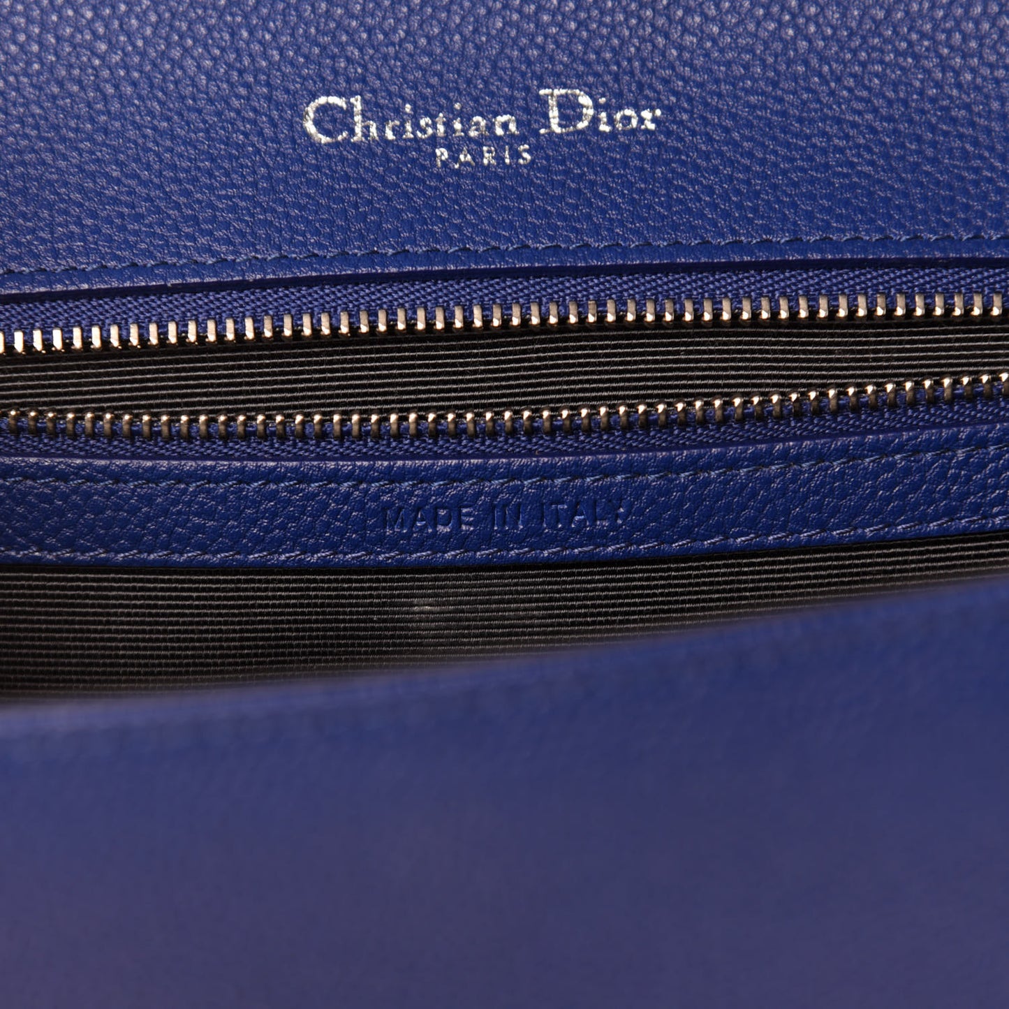 Grained Calfskin Medium Diorama Flap Bag Bleu De Minuit