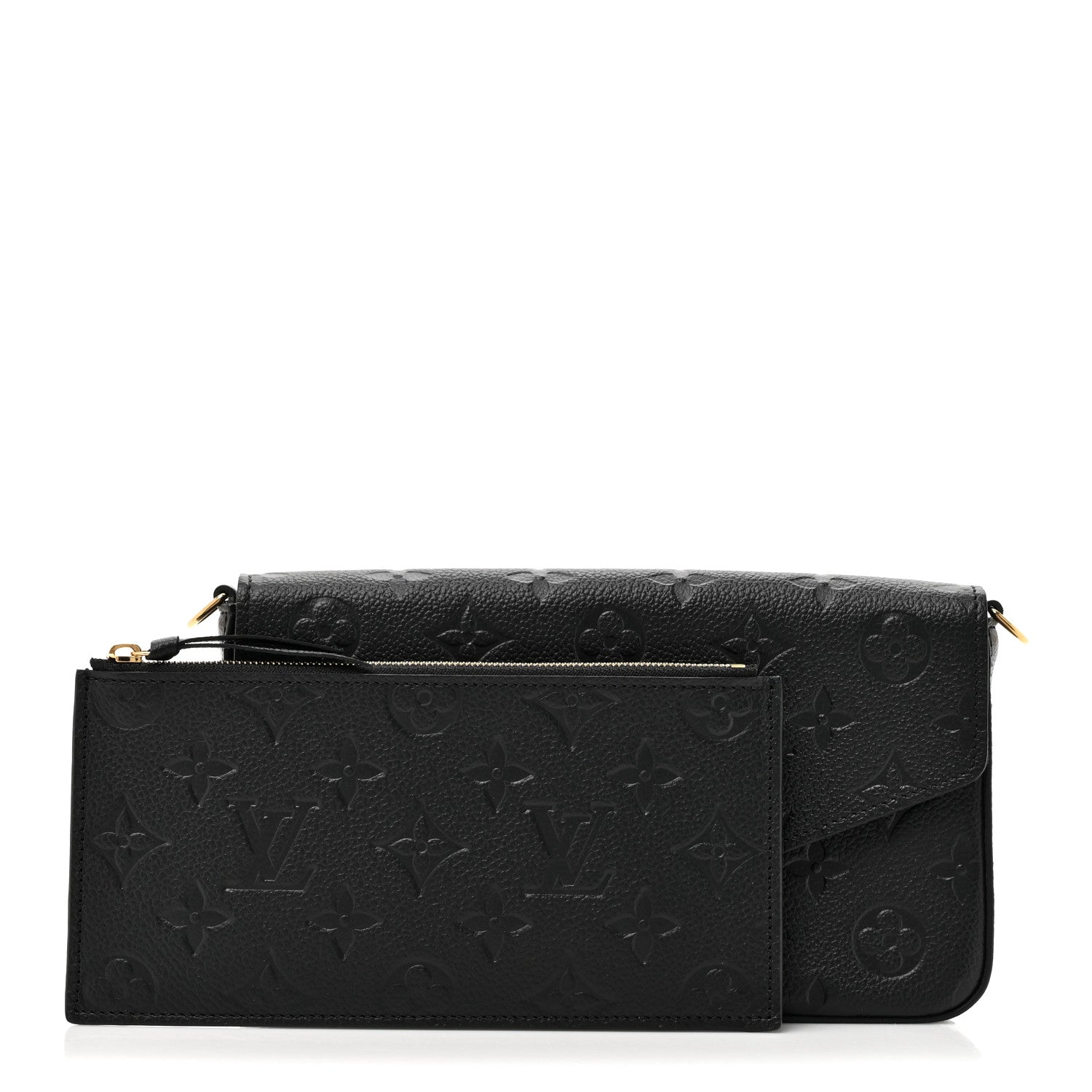 Louis Vuitton Empreinte Pochette Felicie Chain Wallet Black 3 of 12