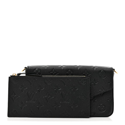 Louis Vuitton Empreinte Pochette Felicie Chain Wallet Black 3 of 12