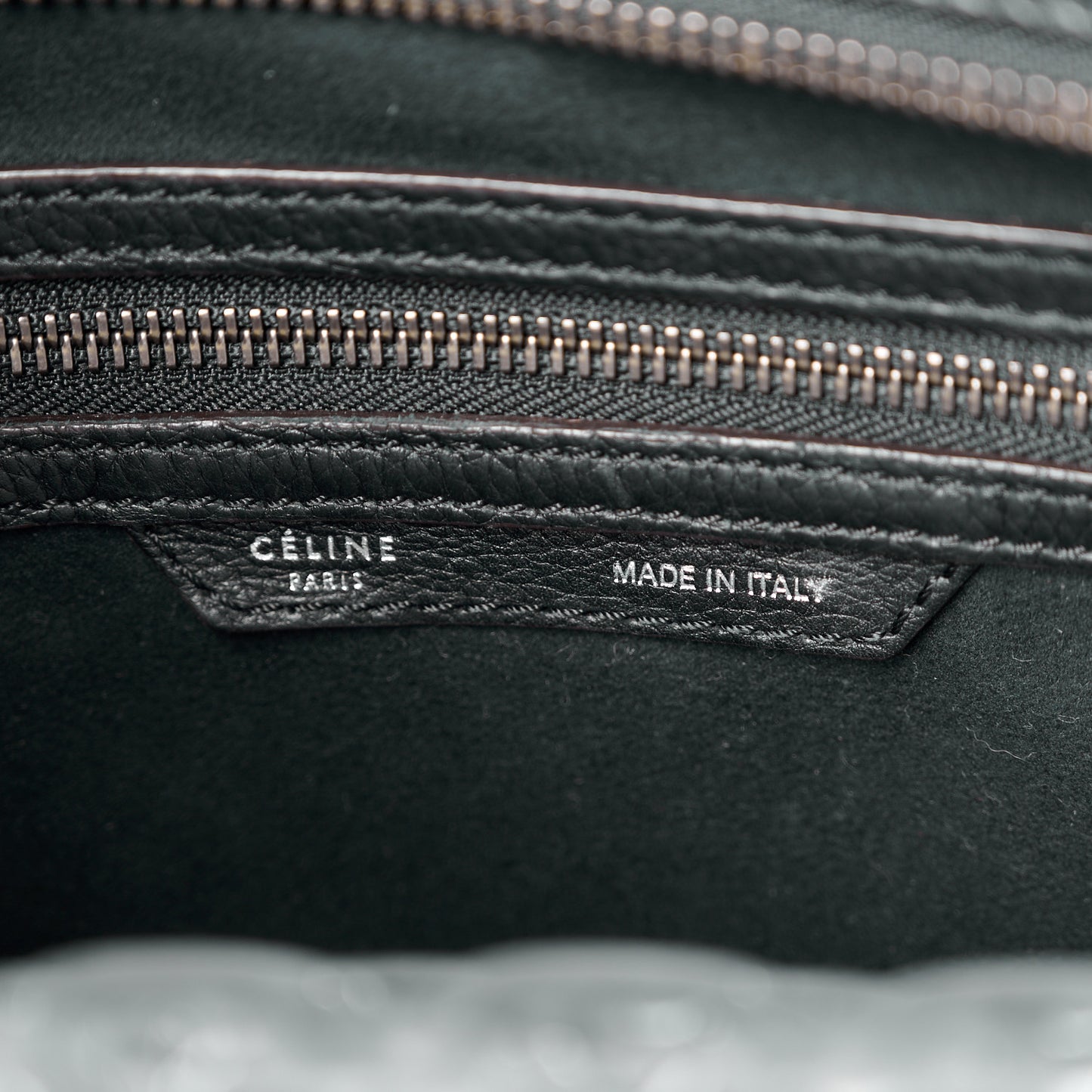 Drummed Calfskin Mini Luggage Black