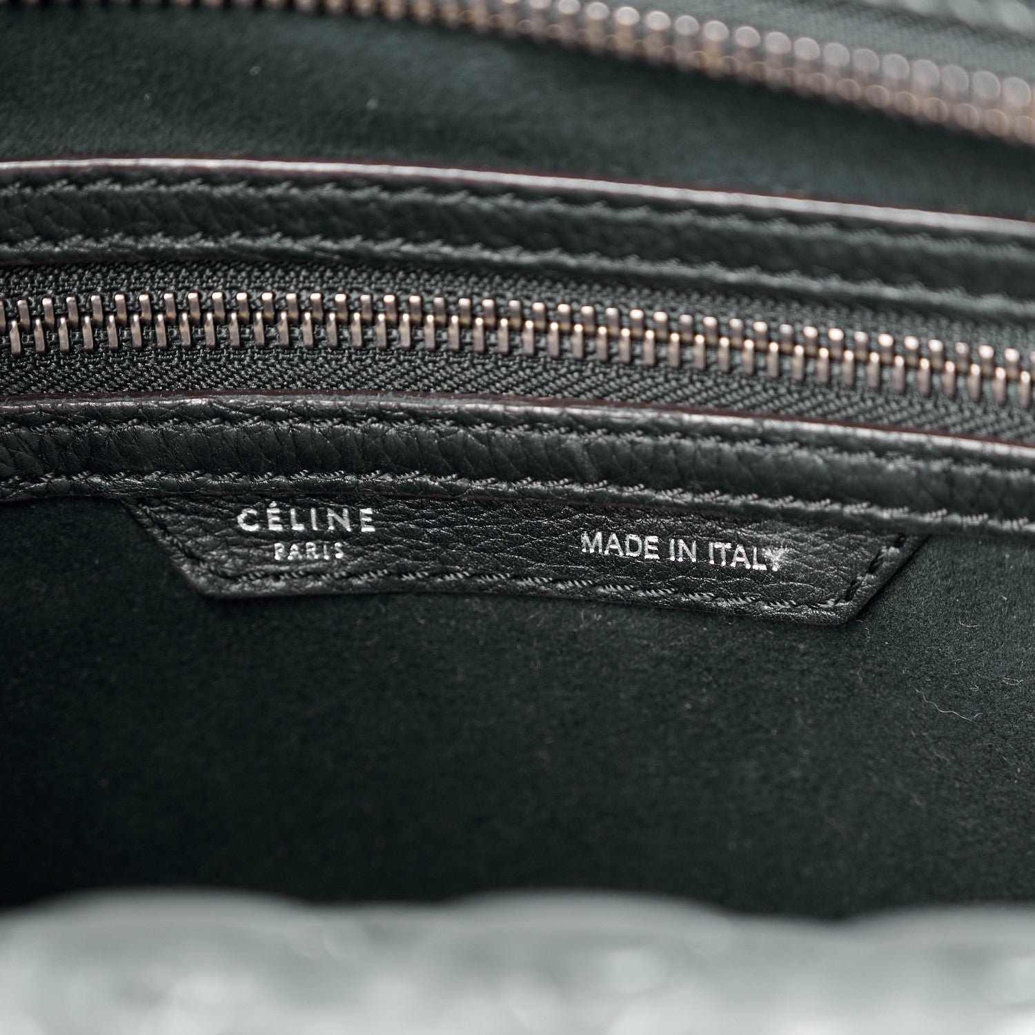 Celine Drummed Calfskin Mini Luggage Black 7 of 13