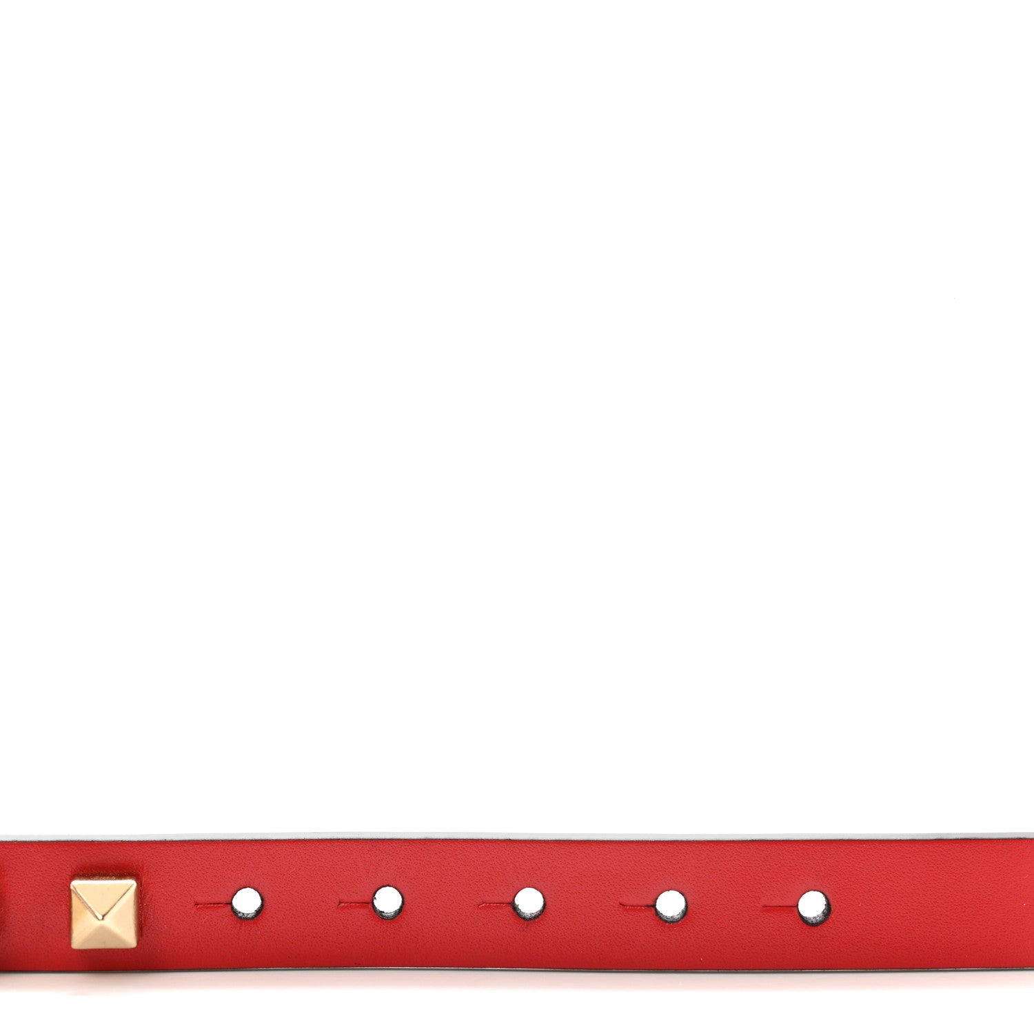Valentino Garavani Calfskin Rockstud Belt 85 34 Red 3 of 5