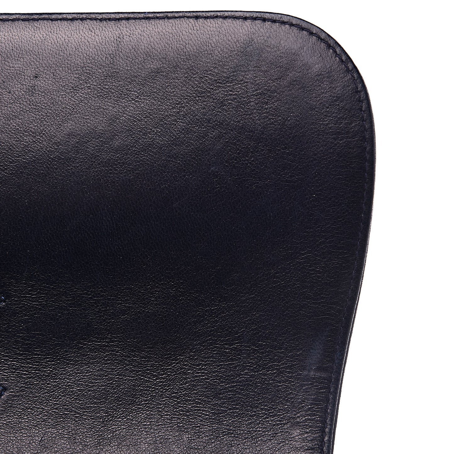 Lambskin Quilted Medium Single Flap Navy Blue
