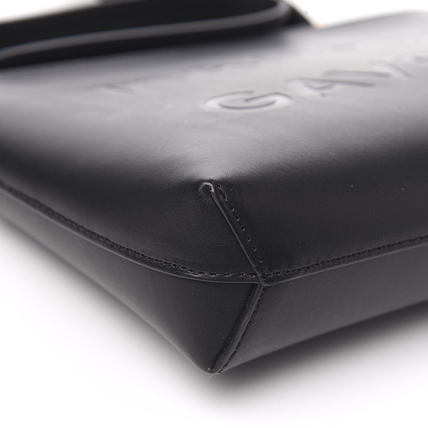 Mansur Gavriel Calfskin Logo Debossed Bag Black 7 of 10