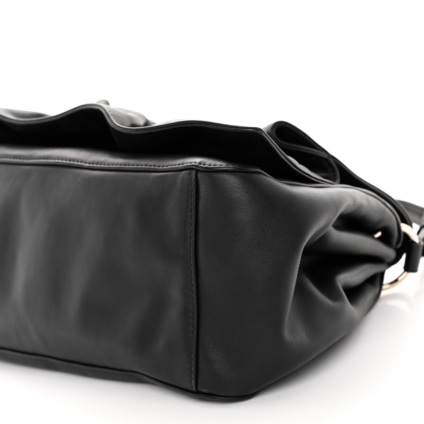 Smooth Calfskin Bloomy Crossbody Bag Black