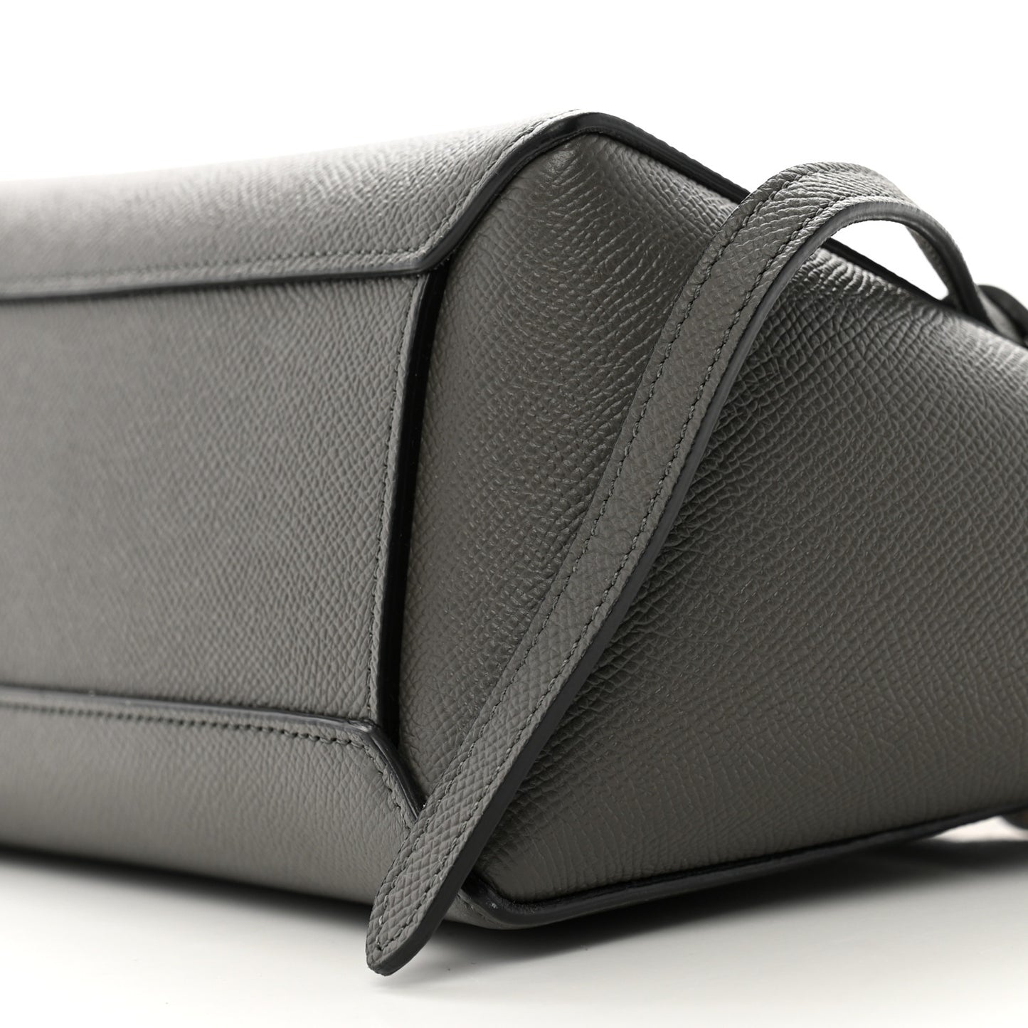 Grained Calfskin Nano Belt Bag Grey