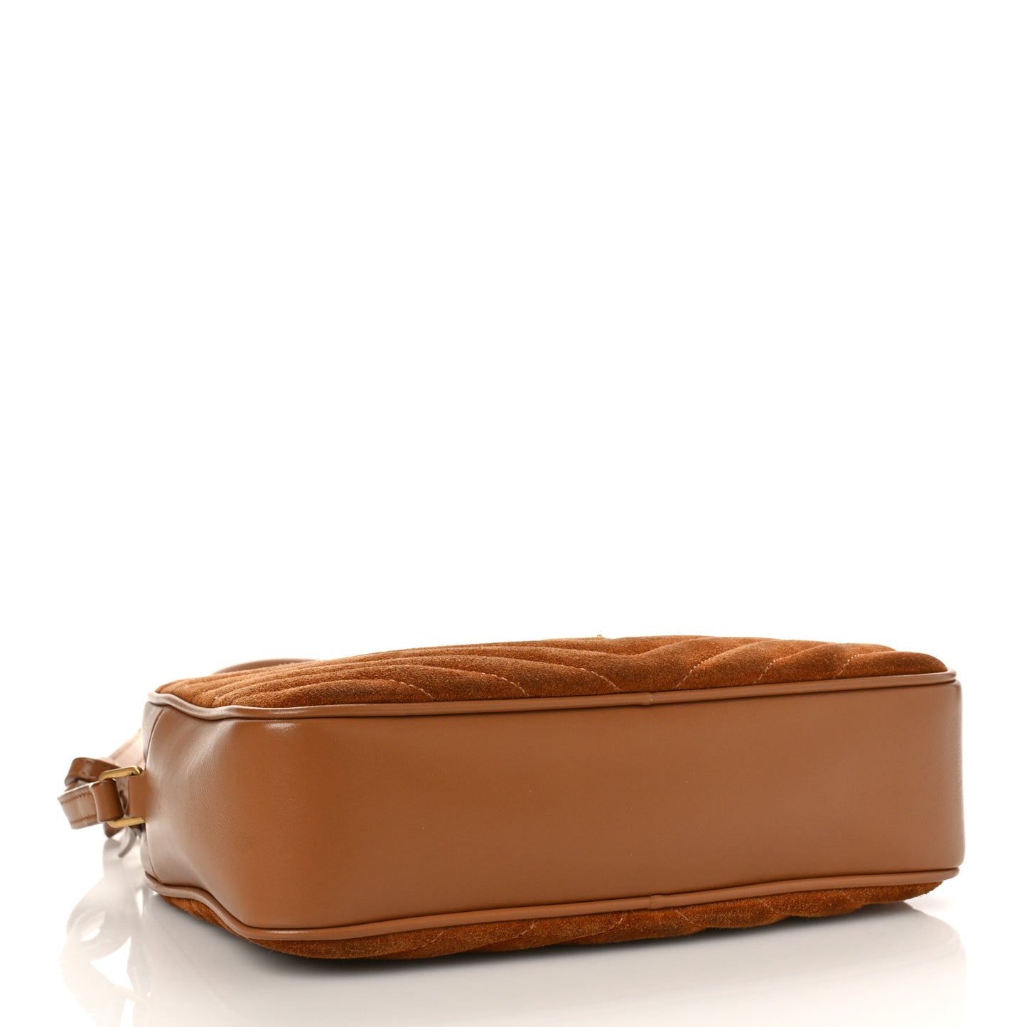 Suede Matelasse Monogram Lou Camera Bag Cinnamon