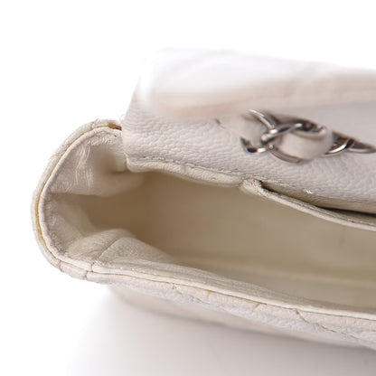 Chanel Soft Caviar Quilted East West Flap White 18 of 31