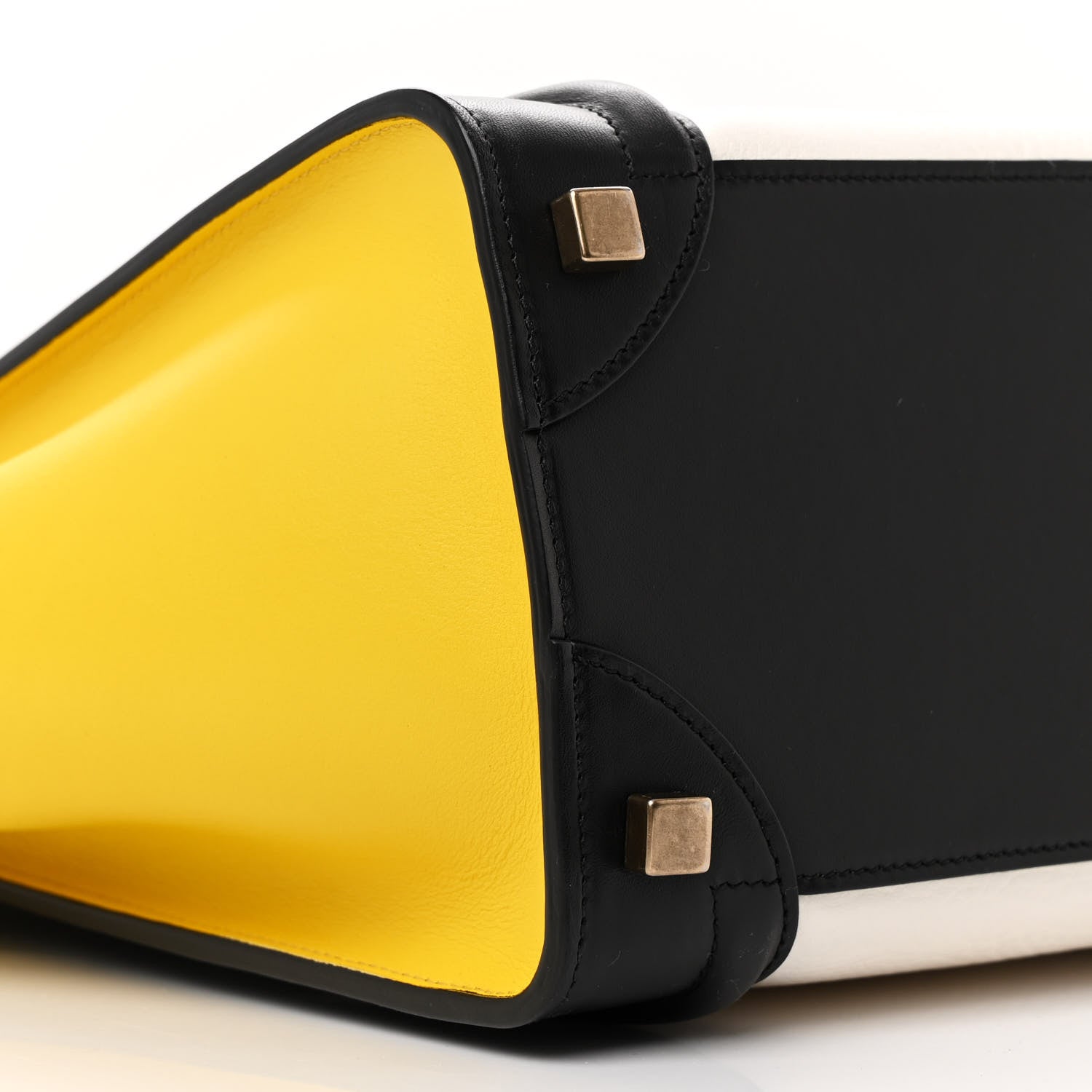 Celine Elephant Calfskin Micro Tri-Color Luggage Yellow Multicolor 9 of 11