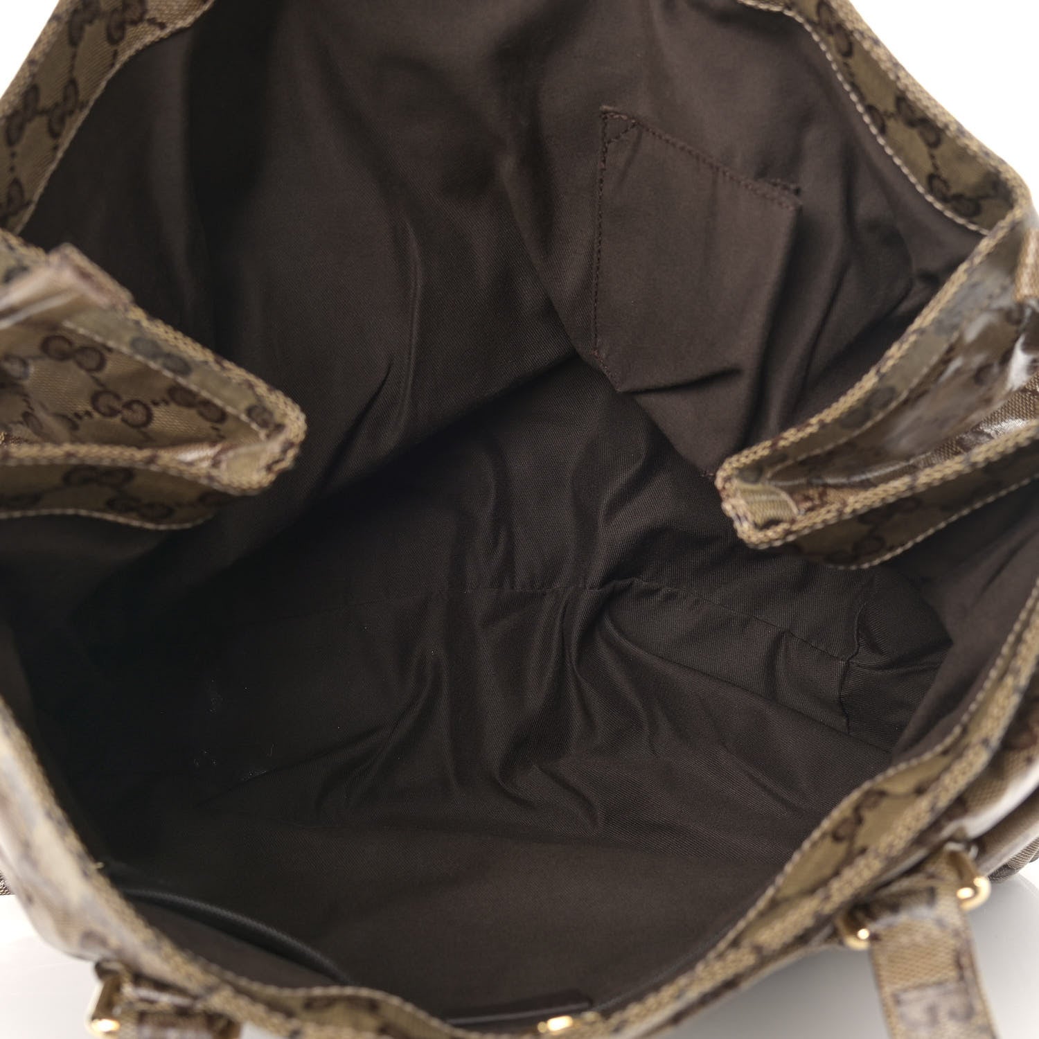 Gucci Crystal Monogram Medium Web Tote Brown 4 of 13