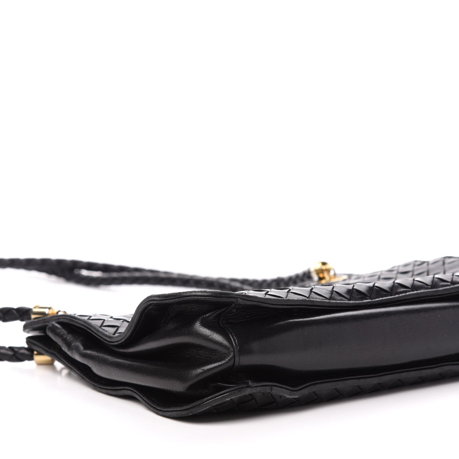 Bottega Veneta Nappa Intrecciato Shoulder Bag Black 9 of 11