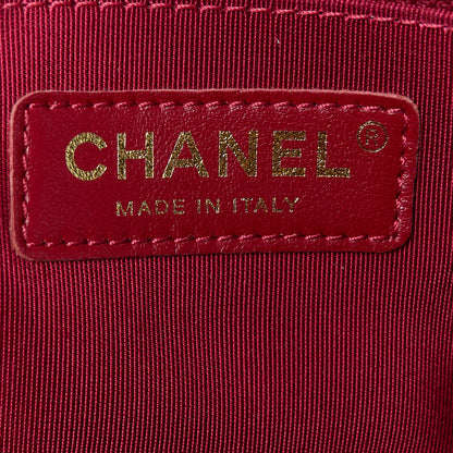 Chanel Shiny Lambskin Quilted Fashion Therapy Bowling Bag Red 6 of 10