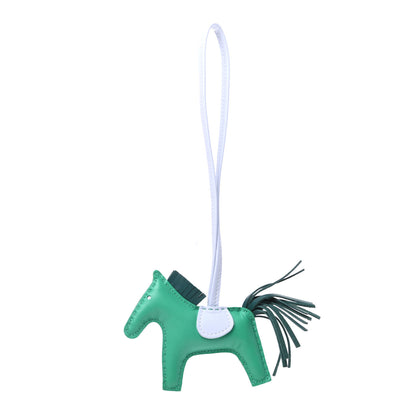 Hermes Milo Lambskin Grigri Rodeo Horse Bag Charm PM Menthe Malachite Brume 3 of 6