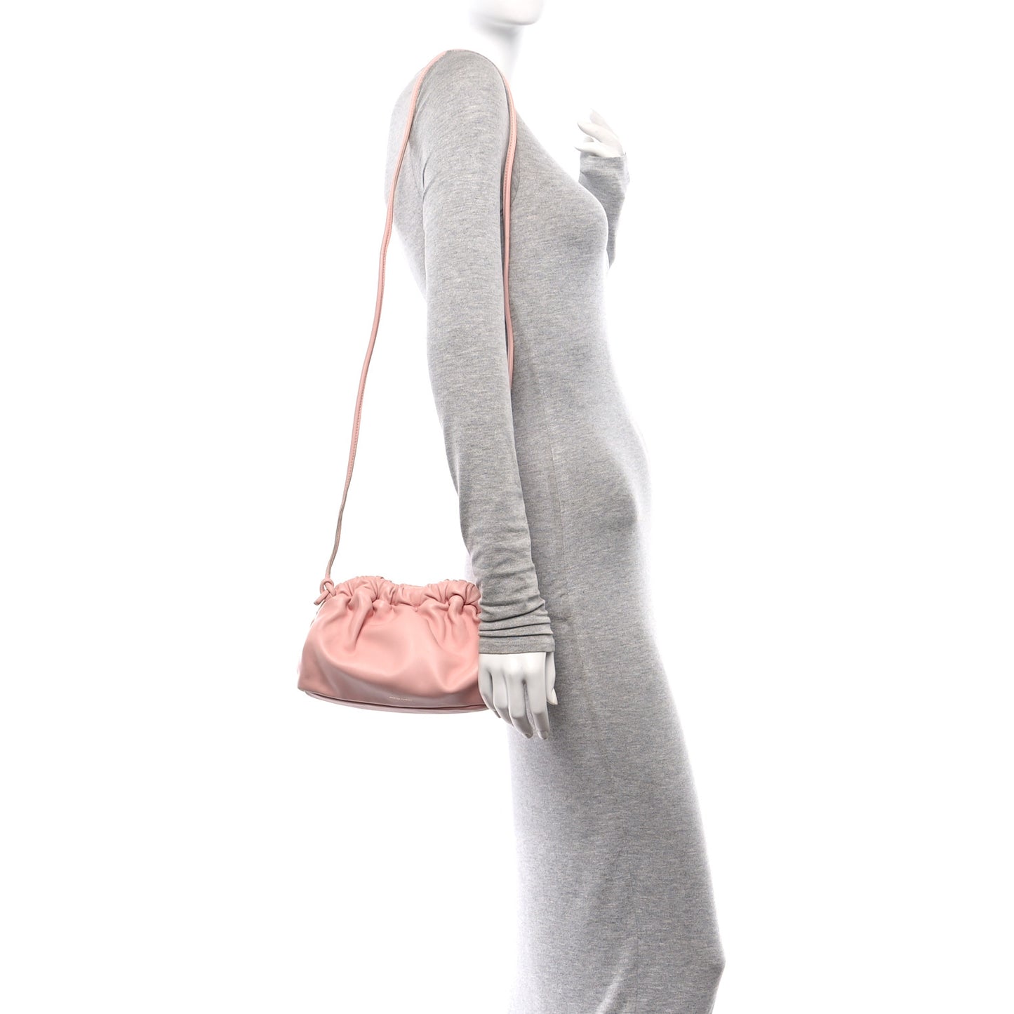 Lambskin Mini Cloud Clutch Dahlia