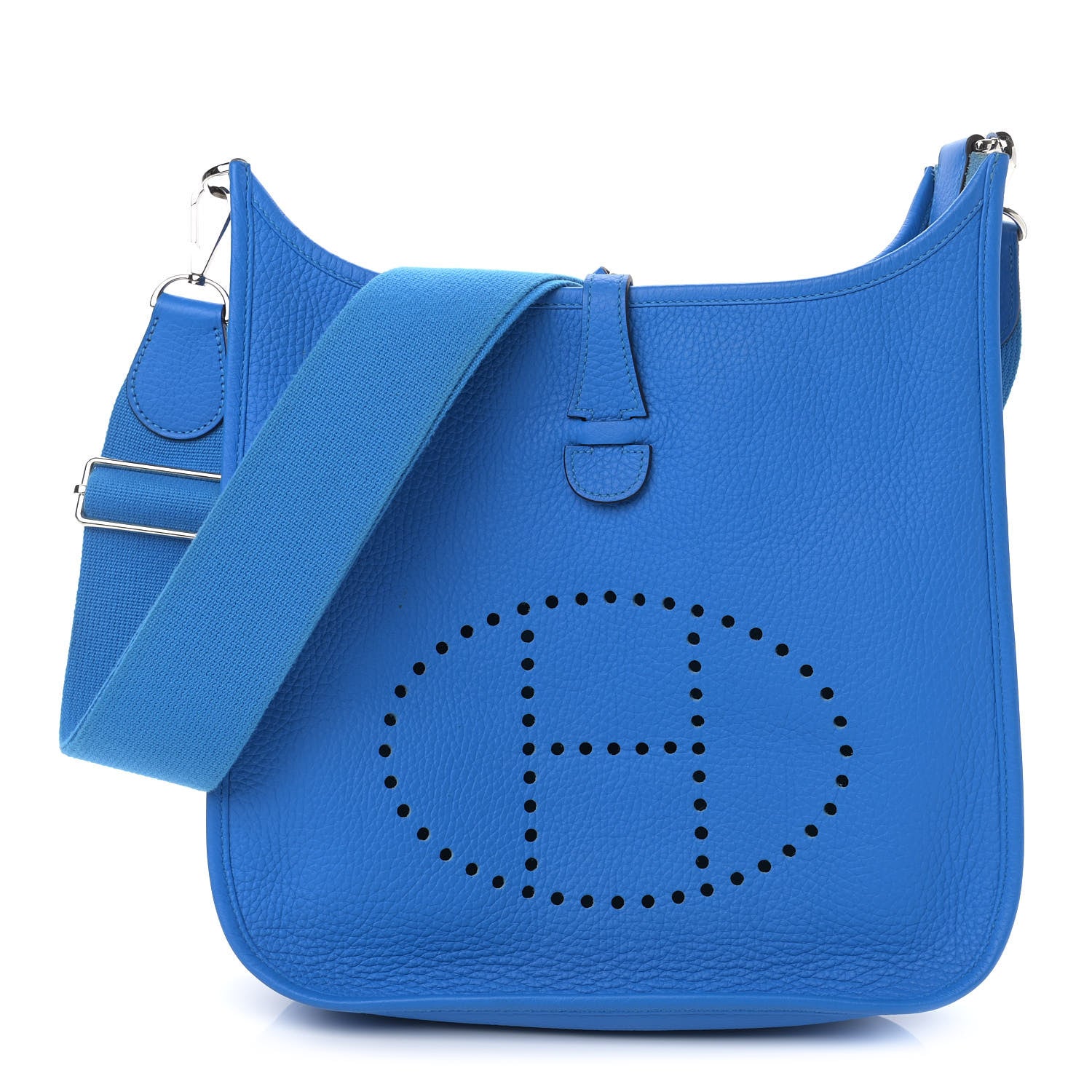 Hermes Taurillon Clemence Evelyne III PM Bleu Hydra 1 of 10
