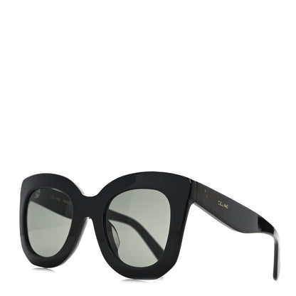 Celine Oversized Round Sunglasses CL4005FN Black 1 of 6