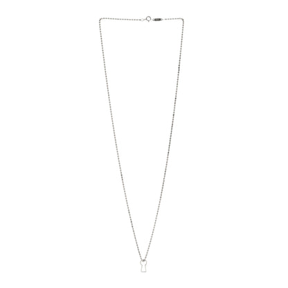 Tiffany Sterling Silver Makers Keyhole Pendant Necklace 2 of 5