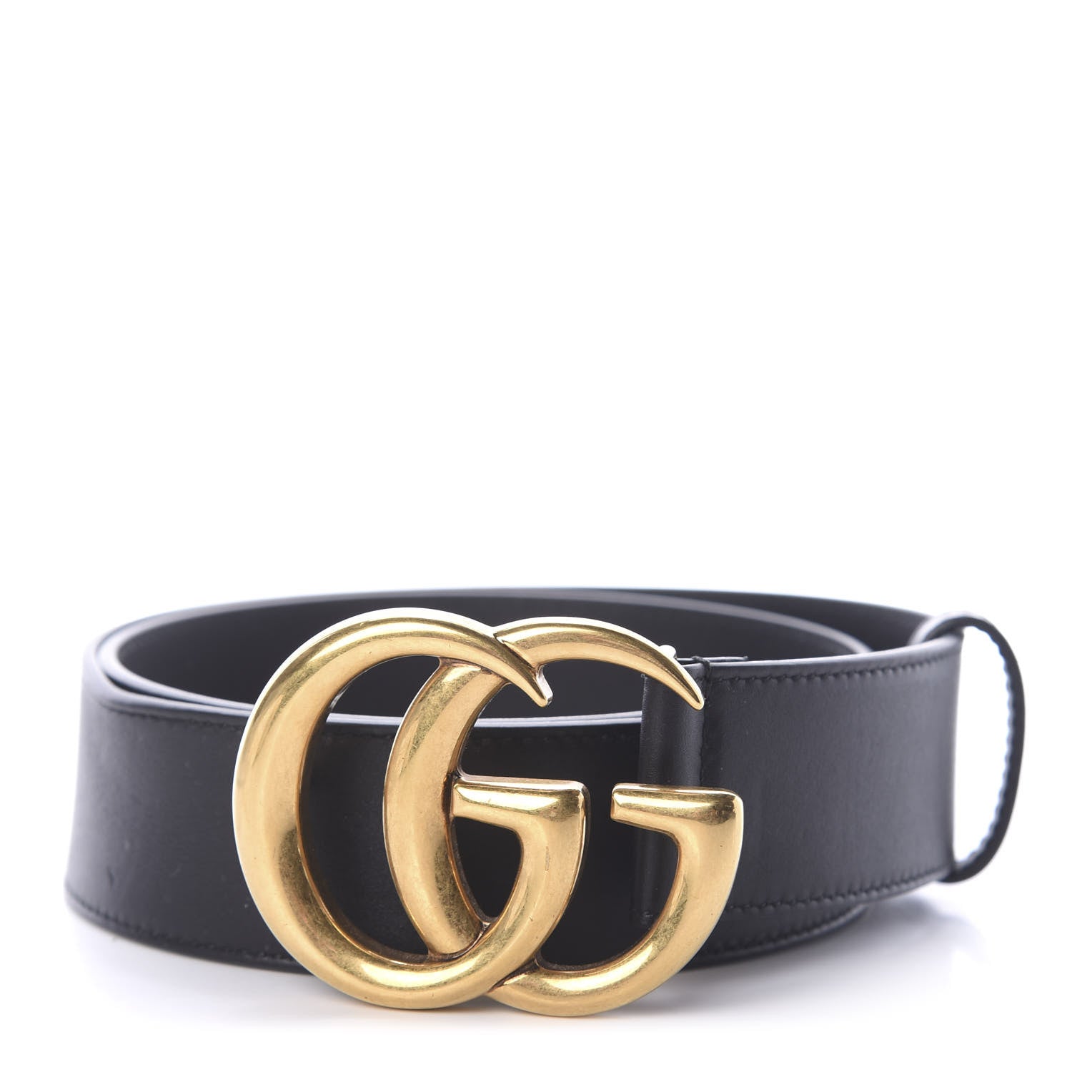 Gucci Calfskin Double G 40mm Belt 75 30 Black 1 of 5