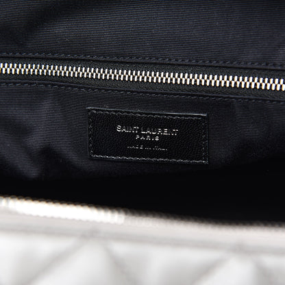 Saint Laurent Calfskin Y Quilted Monogram Loulou Bowling Bag Grey 6 of 9