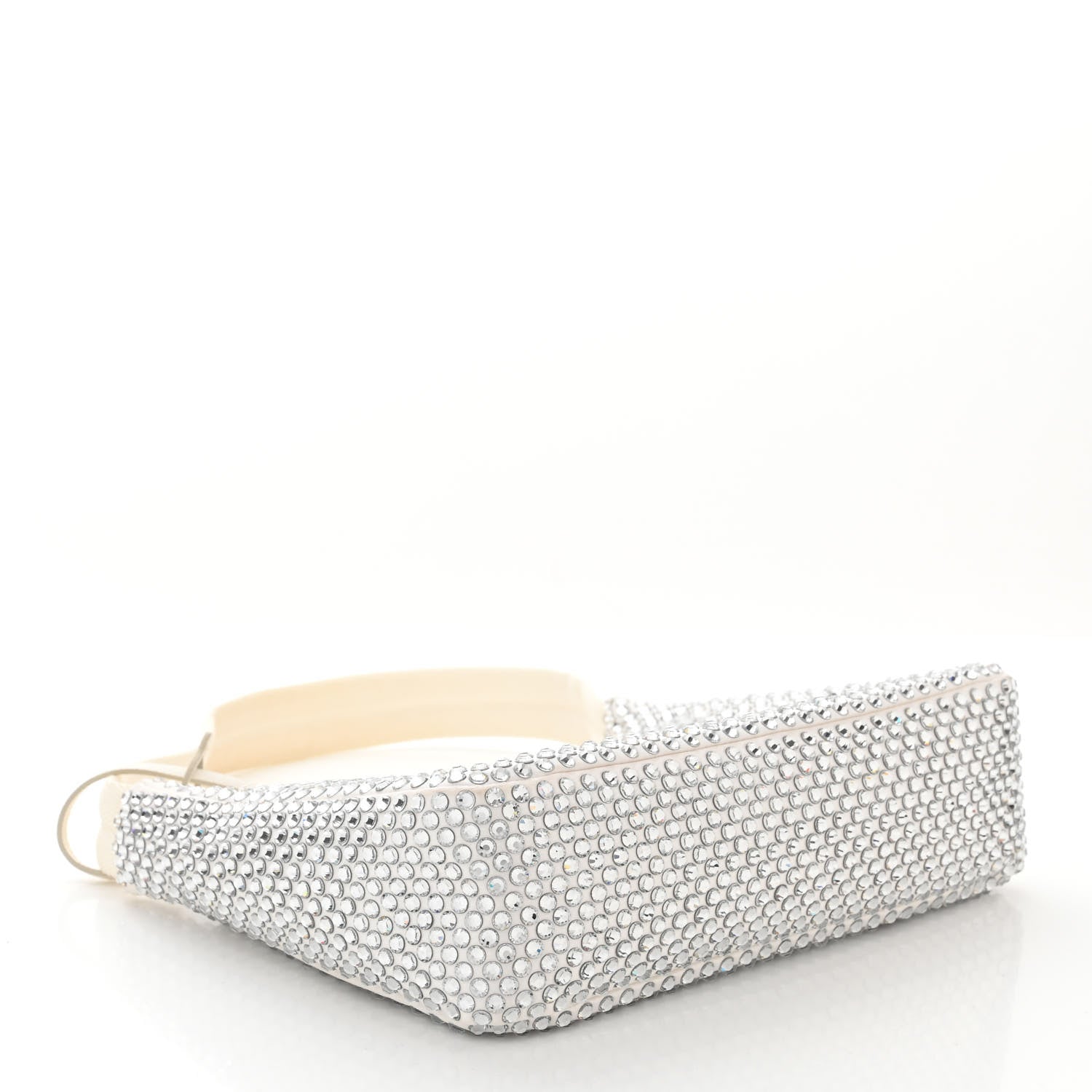 Prada Satin Crystal Mini Re-Edition 2000 Bag White 4 of 11