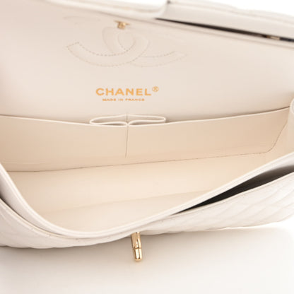 Chanel Caviar Quilted Medium Double Flap White 5 of 12