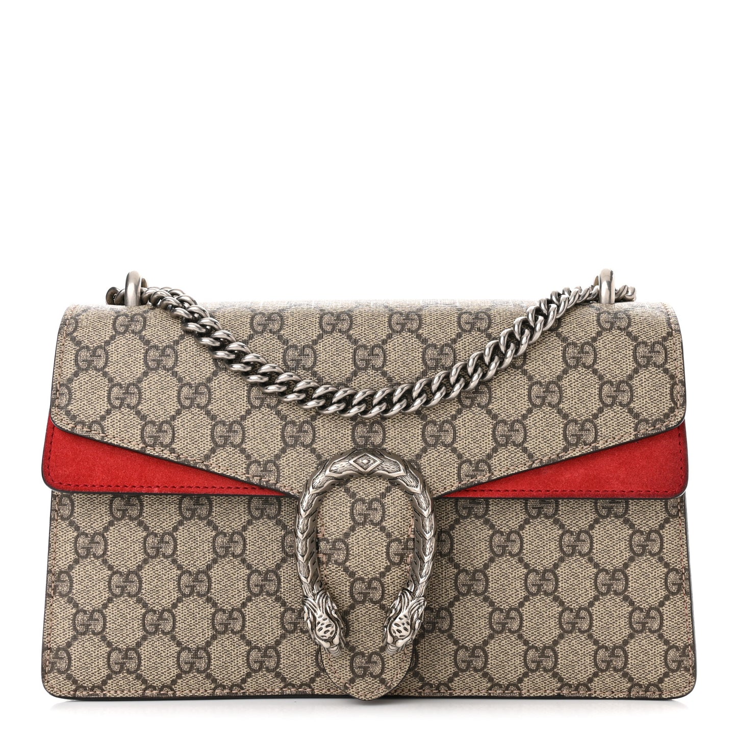 GG Supreme Monogram Small Dionysus Shoulder Bag Red