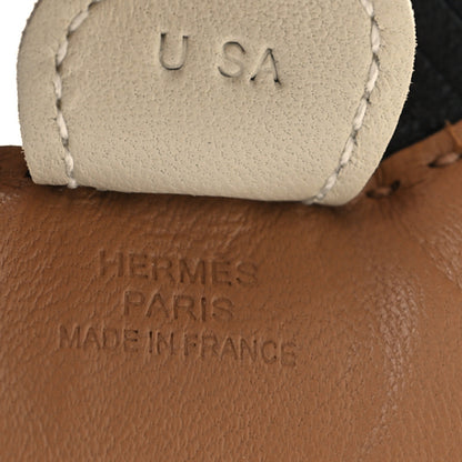 Hermes Milo Lambskin Grigri Rodeo Bag Charm PM Chai Black Craie 3 of 7