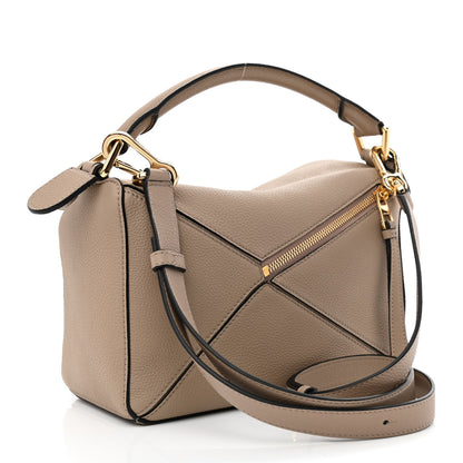 Loewe Grained Calfskin Small Puzzle Bag Sand 3 of 9