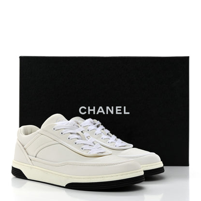 Chanel Fabric Womens Logo Sneakers 36.5 White 9 of 9