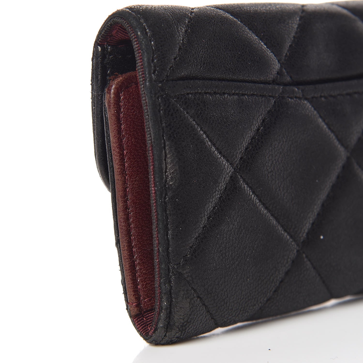 Chanel Lambskin Quilted 6 Key Holder Black 14 of 18