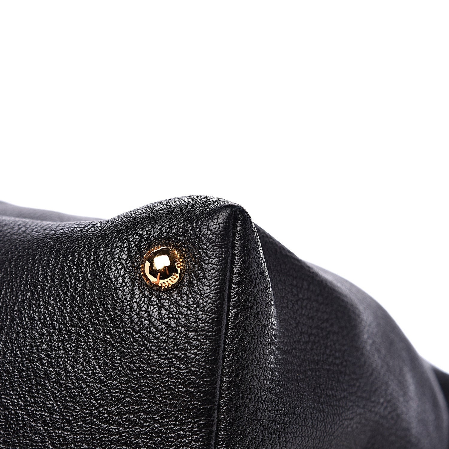 Miu Miu Goatskin Madras Zip Tote Black 10 of 12