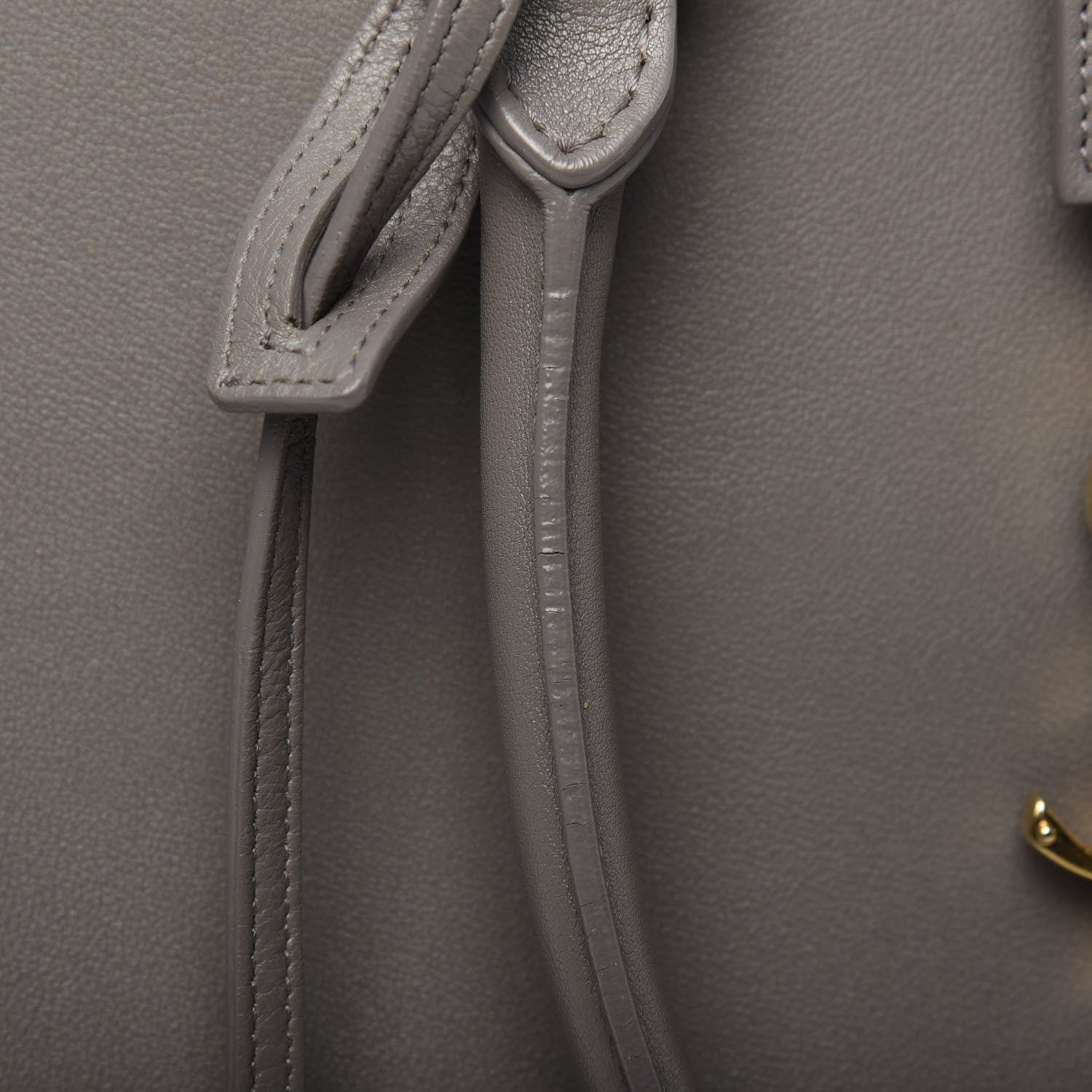 Saint Laurent Smooth Calfskin Medium Monogram Cabas Fog 12 of 12