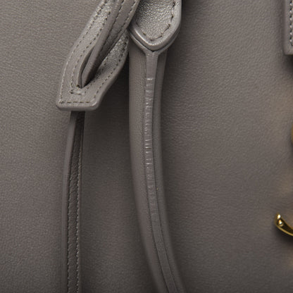 Saint Laurent Smooth Calfskin Medium Monogram Cabas Fog 12 of 12