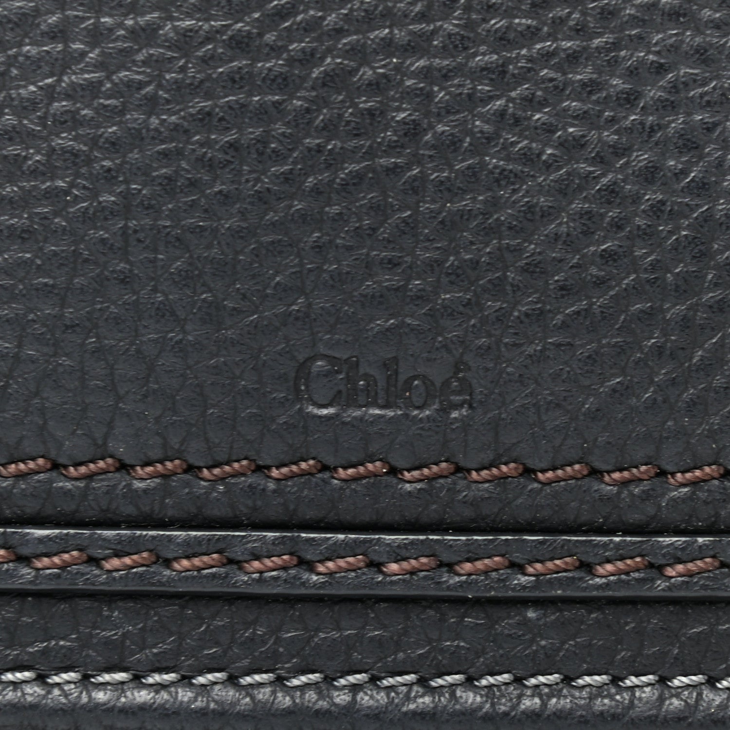 Chloe Grained Calfskin Medium Marcie Zip Card Holder Black 6 of 7