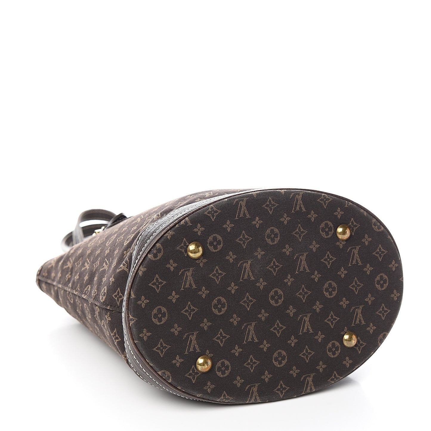 Mini Lin Monogram Bucket Bag Ebene