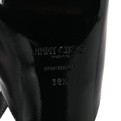 Jimmy Choo Nappa Lev 95 Peep Toe Slingback Pumps 39.5 Black 7 of 10