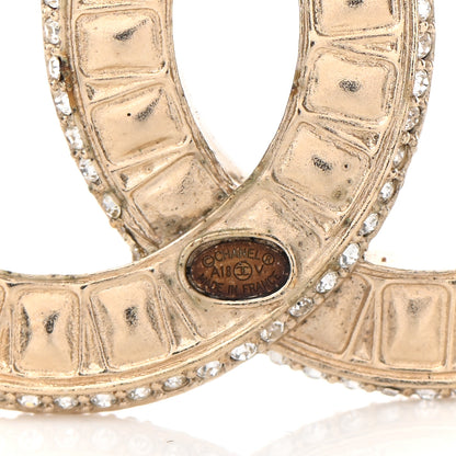 Chanel Baguette Crystal CC Brooch Gold 4 of 5