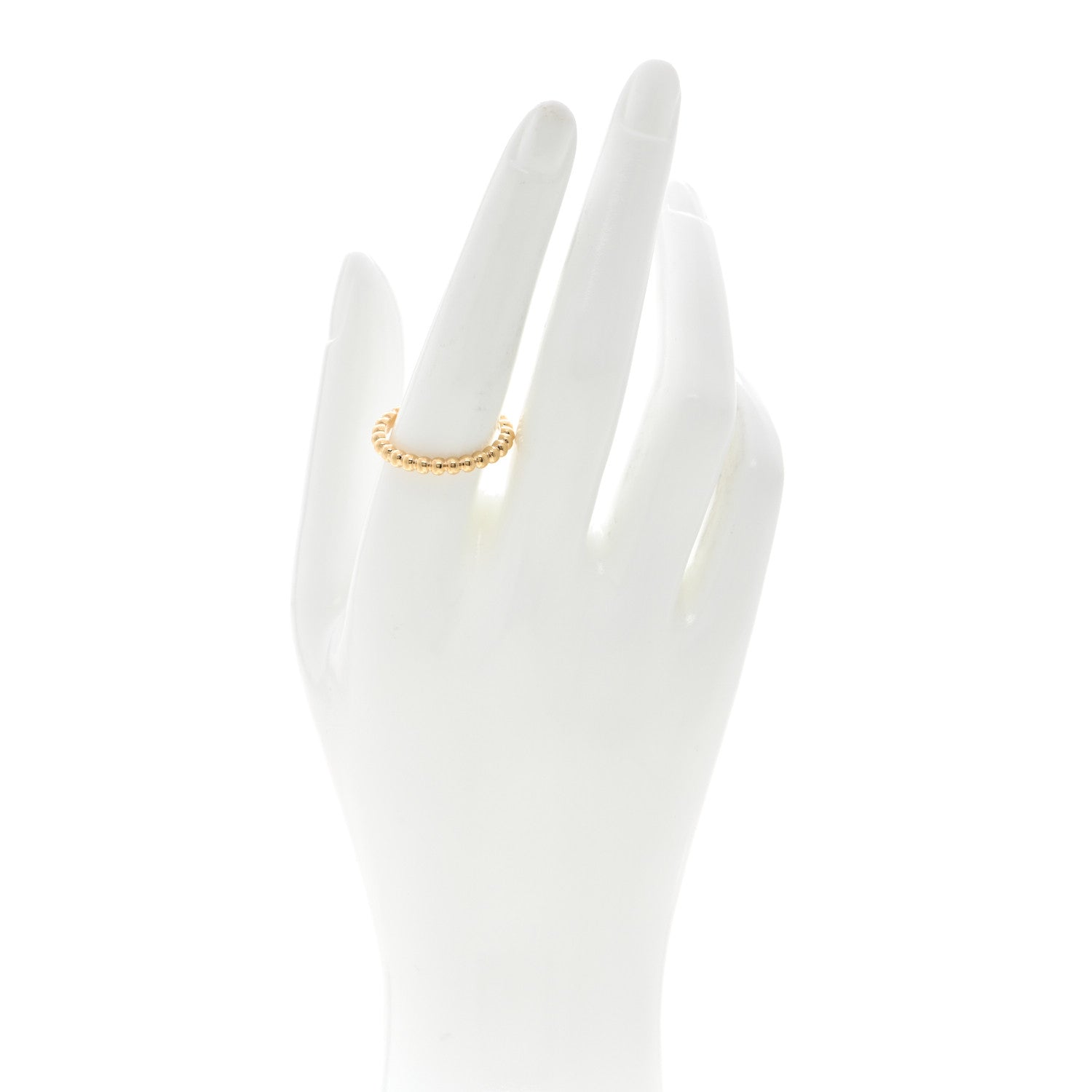 Van Cleef & Arpels 18K Yellow Gold Medium Perlee Ring 59 8.75 2 of 5