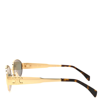Celine Metal Triomphe 01 Sunglasses CL40235U Gold Green 3 of 7