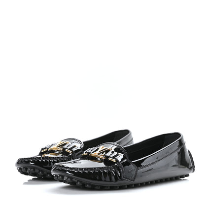 Louis Vuitton Patent Calfskin Oxford Loafers 40 Black 3 of 7
