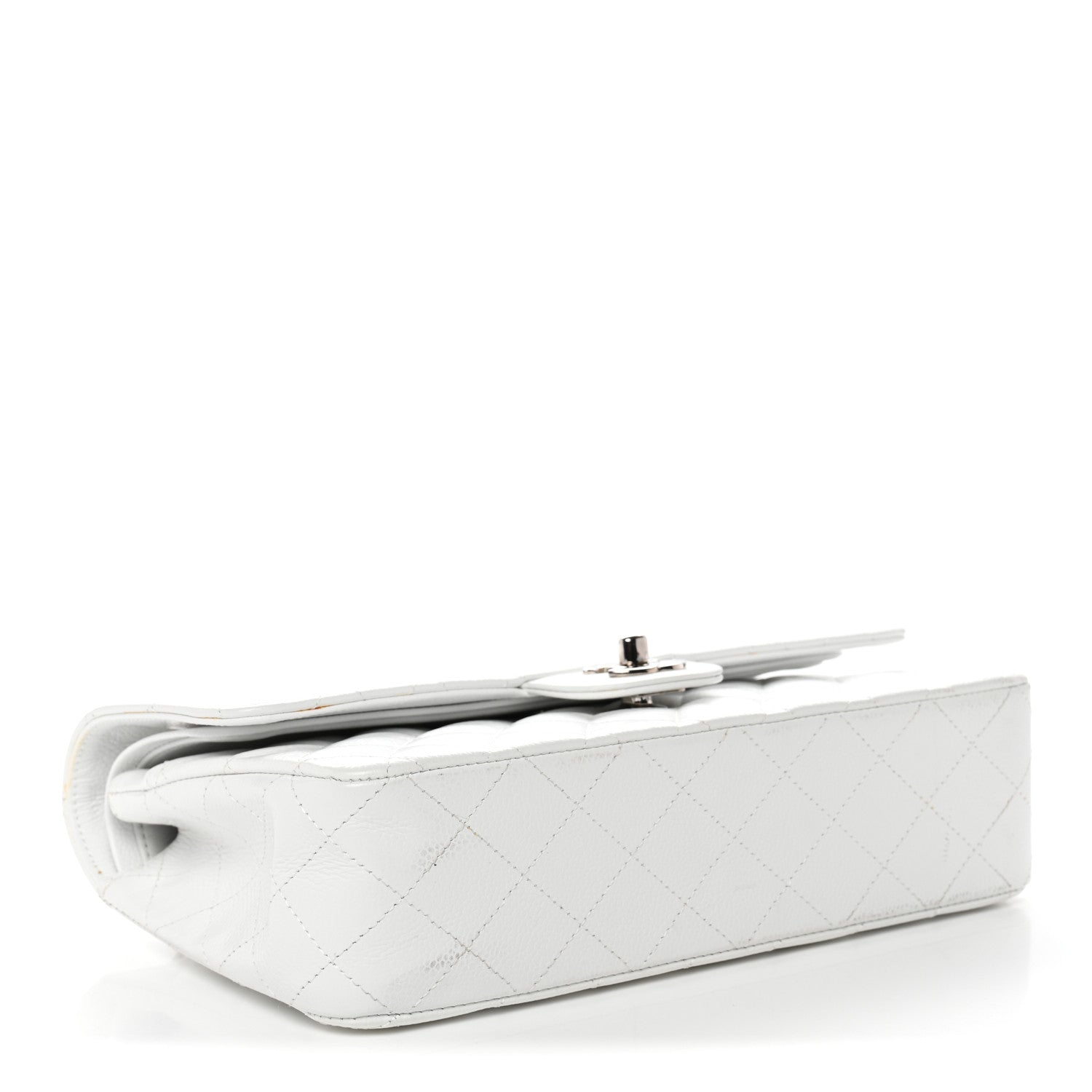 Chanel Caviar Quilted Medium Double Flap White 4 of 14