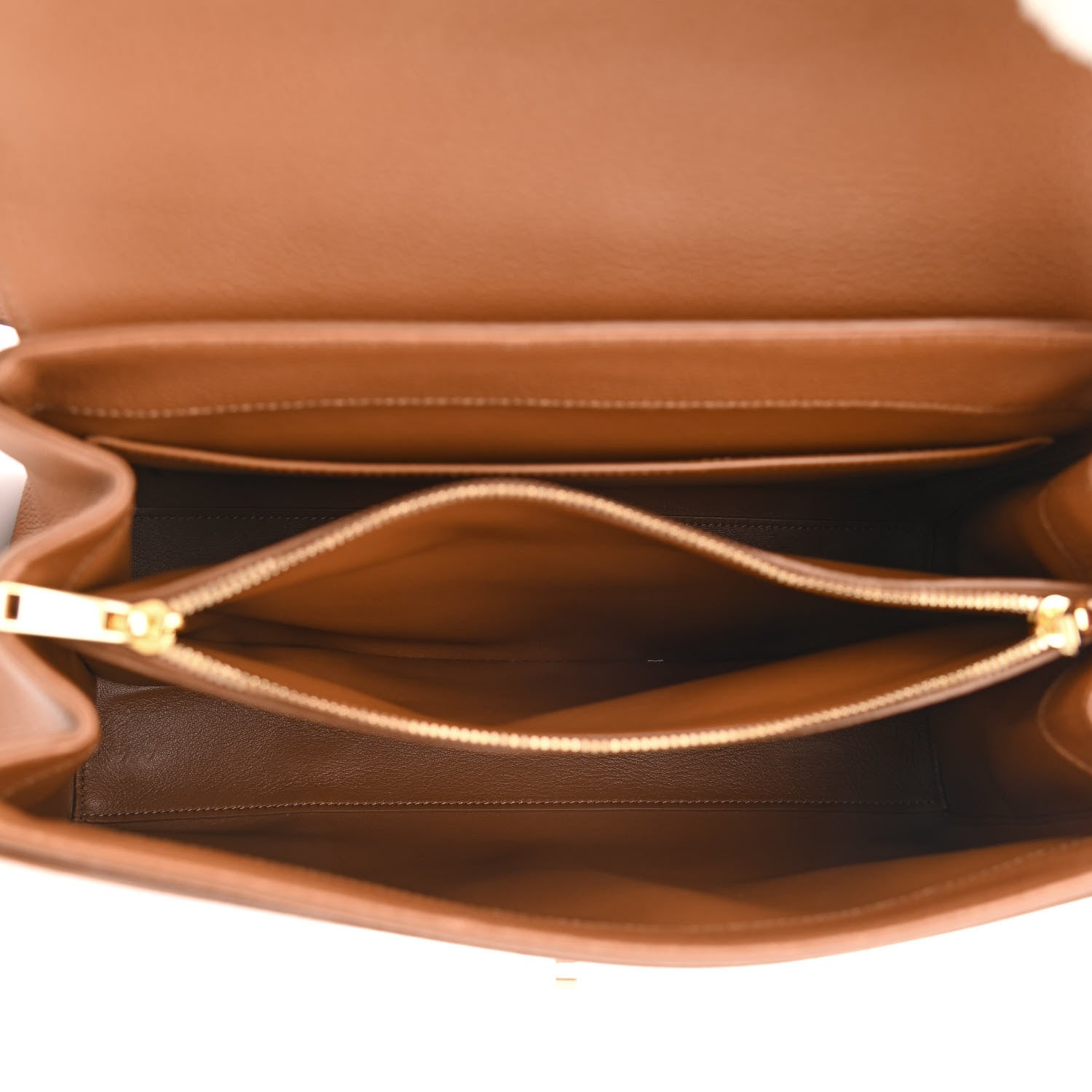 Celine Grained Calfskin Classique 16 Top Handle Bag Tan 5 of 11