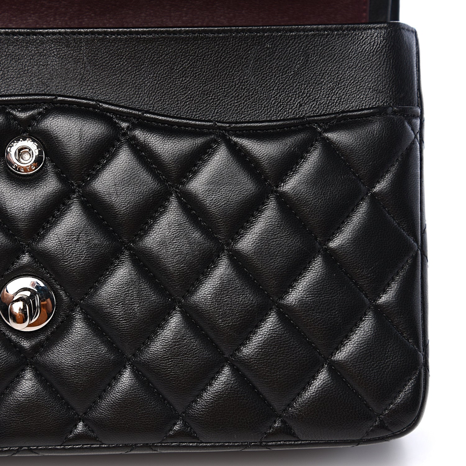 Chanel Lambskin Quilted Medium Double Flap Black 12 of 15